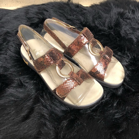 Algeria leather Velcro sling back sandals 38 - Picture 2 of 14